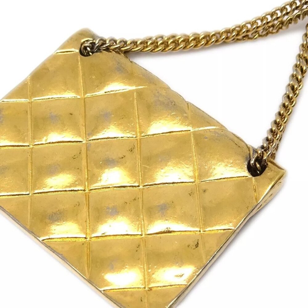 Chanel Gold Bag Dangle Earrings Clip-On - Picture 2 of 5